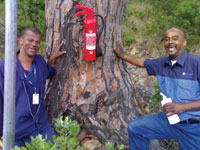 Chubb Fire personnel Patric Oppelt and Ismail Abdullah
